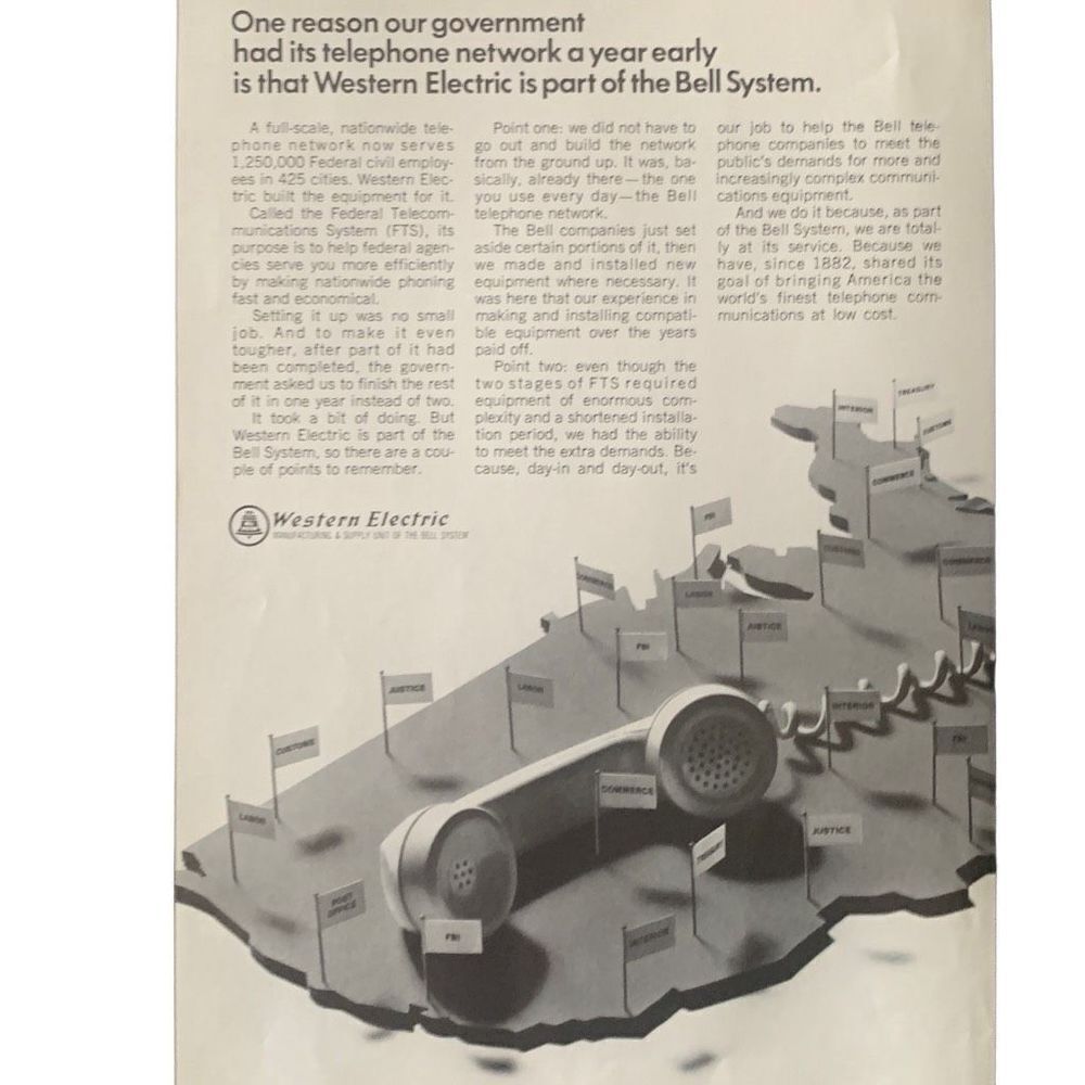 Vintage 1966 Western Electric Part Of The Bell System Ad Advertisement